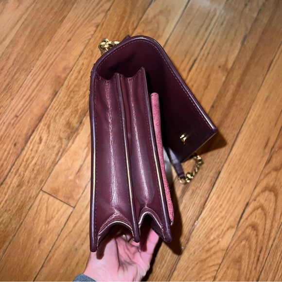 SAINT LAURENT YSL SUNSET CROSSBODY BAG ON CHAIN BURGUNDY - Picture 13 of 16